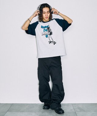 WEGO フォトグラフィックラグランBIGT（S） 柄2