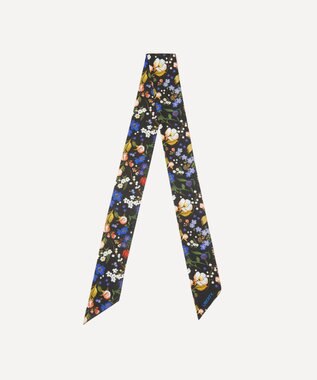 LIBERTY. ハイジ 8x160 スキニー シルクスカーフ ブラック