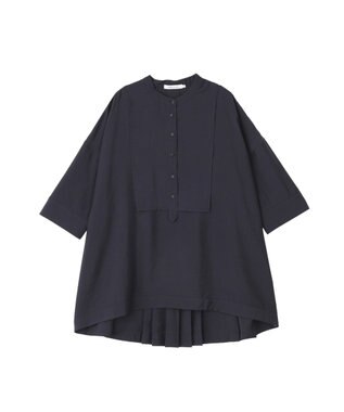 AMERICAN HOLIC 【WEB限定】接触冷感バンドカラーシャツチュニック Navy
