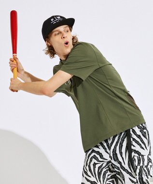 PW CIRCULUS 【UVカット / 吸水速乾 / 伸縮性抜群】【MEN】メッシュポケットモック カーキ系