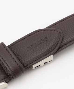 J.PRESS MEN 【定番】シボレザー ベルト ダークブラウン系