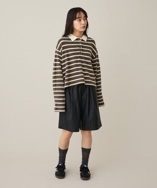 CRAFT STANDARD BOUTIQUE ウエストコードハーフパンツ Black