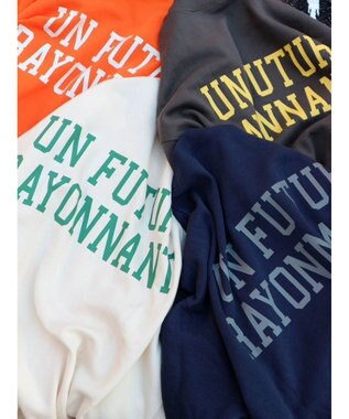 Green Parks バックロゴプリントスウェット Orange