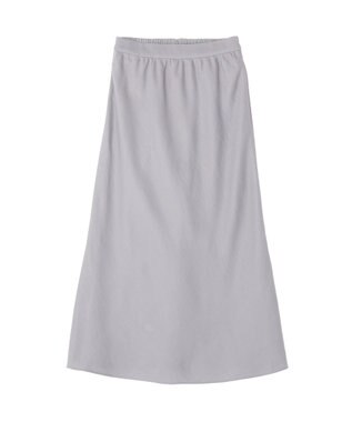 Green Parks 光沢サテンナロースカート Charcoal Gray