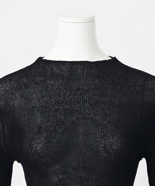 23区 S 【GOLD LABEL】コットンリネンシアー ニット ブラック系