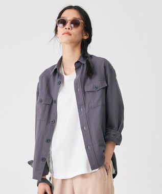 J.PRESS YORK STREET 【UNISEX】リネンCPOジャケット グレー系