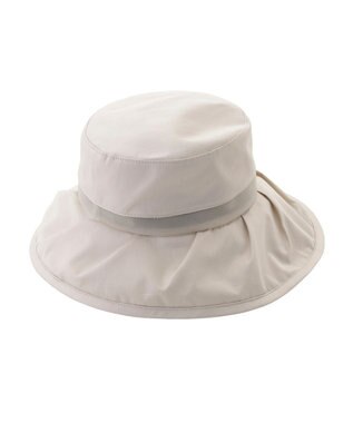 MOONBAT 【遮光100％/遮熱/UV】HIROKO KOSHINO(ヒロコ コシノ)遮光シアー カサブランカ 帽子 ゆったりMサイズ 手洗い可能/サイズ調整可能/日本製 ベージュ