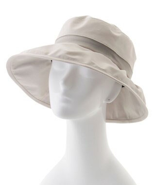 MOONBAT 【遮光100％/遮熱/UV】HIROKO KOSHINO(ヒロコ コシノ)遮光シアー カサブランカ 帽子 ゆったりMサイズ 手洗い可能/サイズ調整可能/日本製 ベージュ