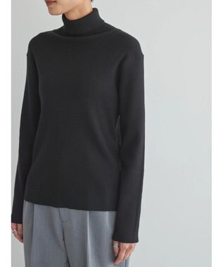 AMERICAN HOLIC バイパチリブタートルニットプルオーバー Black