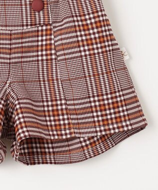 組曲 KIDS 【110-140㎝】Chocolat de check キュロット ワイン×オレンジ系4