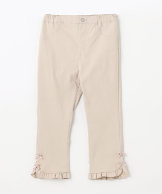 ANY KIDS フリル カプリ パンツ ベージュ