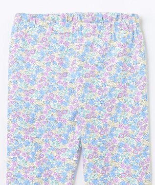 ANY KIDS フラワ ープリント レギンス サックスブルー×小花