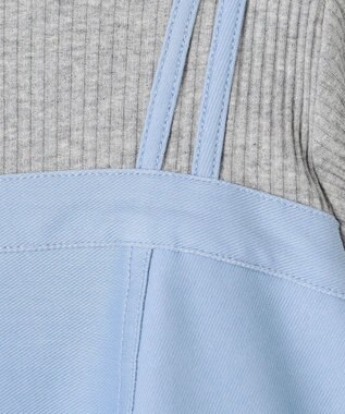 組曲 KIDS 【110-140㎝】 チェックドッキング ワンピース サックスブルー