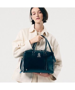 A.D.M.J. 【牛革】カルヴィ/イタリアンレザーボストンL ネグロ