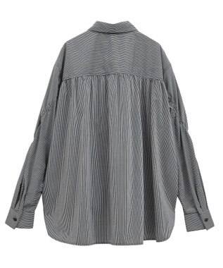 YECCA VECCA ドロストデザインギャザーシャツ Camel