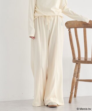 earth music&ecology 【予約】miffy/earth 刺繍スウェットパンツ クリーム