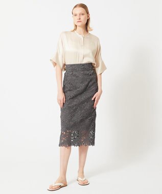 BEIGE， NARCISSUS / レーススカート Slate