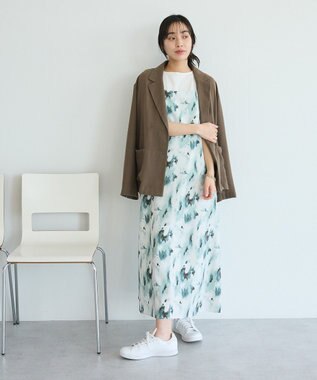 CRAFT STANDARD BOUTIQUE プリントキャミワンピース Green