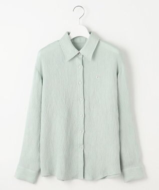 Feroux ナチュラルタッチ 楊柳 シャツ グリーン系