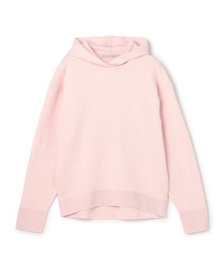 UNFILO コットンカシミヤニット フーディ ピンク