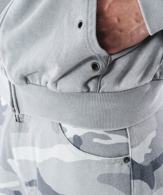 WEGO 【ユニセックス着用ITEM】ブリーチハトメZIPパーカー グレー