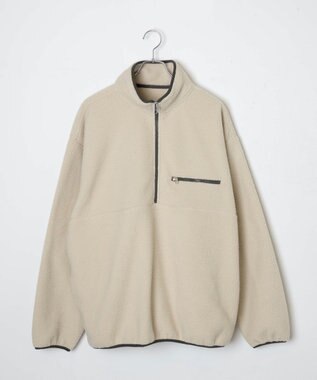 WEGO フリース ハーフZIPプルオーバー ベージュ