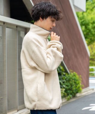 WEGO フリース ハーフZIPプルオーバー ベージュ