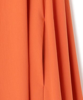 ICB L 【洗える】RENUソフトタイプライター ノースリーブワンピース テラコッタ×ネイビー系