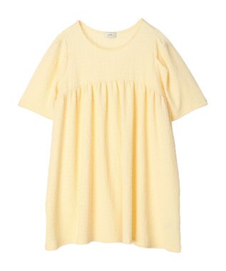 earth music&ecology ジャガードギャザーチュニック Light Beige