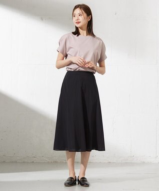 J.PRESS LADIES L 【洗える】シアートリコット フレアー スカート ブラック系