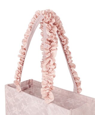 Maison de FLEUR レースフリルハンドルスクエアトートMバッグ Light Pink