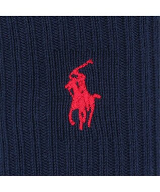 NAIGAI POLO RALPH LAUREN ポロ ラルフ ローレン｜子供 男の子 女の子 キッズ ボーイズ ガールズ｜ワンポイント刺繍 綿混｜リブ ハイソックス ミッドナイトブルー
