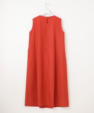 自由区 S 【WEB限定カラーあり・洗える】タッサーポプリンノースリーブ ワンピース [WEB限定]ディープオレンジ
