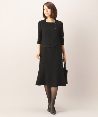 自由区 FORMAL 【日本製】米沢織 あおり式トート ブラック系