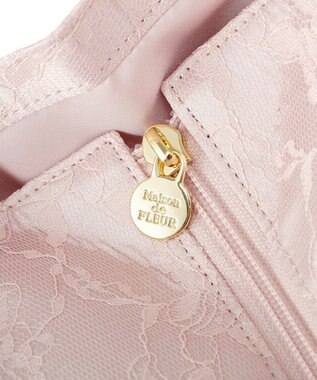 Maison de FLEUR レースフリルハンドルスクエアトートMバッグ Light Pink