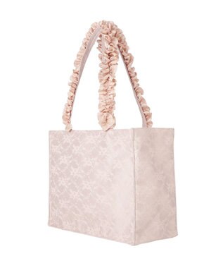 Maison de FLEUR レースフリルハンドルスクエアトートMバッグ Light Pink
