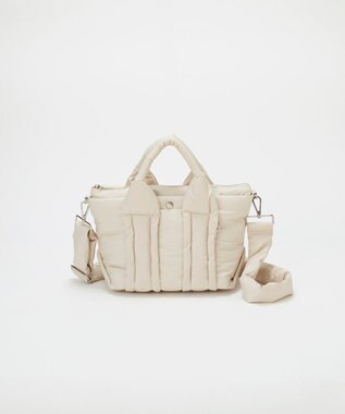 TOPKAPI 【Breath TOPKAPI】パフィング 2way ミニ トートバッグ チャーム付き クリーム