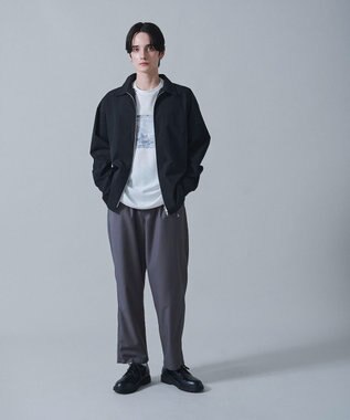 WEGO ベルト付きテーパードスラックス グレー