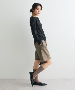 CRAFT STANDARD BOUTIQUE シアージャカードロンTEE Black