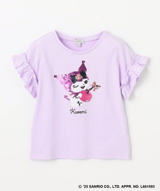 ANY KIDS 【any FAM ×サンリオキャラクターズ】ミラクルスパンコール Tシャツ クロミ×ラベンダー