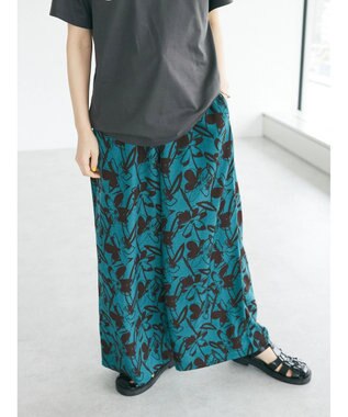 CRAFT STANDARD BOUTIQUE アートフラワーシャーリングパンツ Green