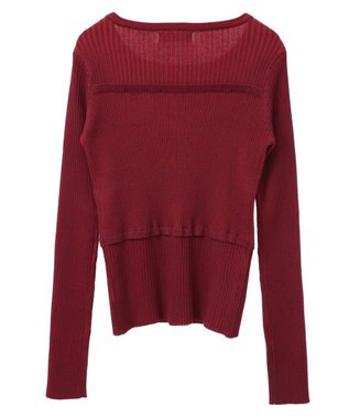 Green Parks ・ＡＮＤＳＥＡＲＣＨ　リブフェイクレイヤードニット Bordeaux