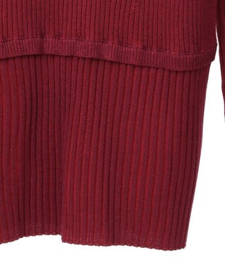 Green Parks ・ＡＮＤＳＥＡＲＣＨ　リブフェイクレイヤードニット Bordeaux