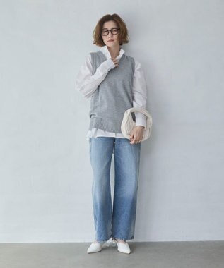 WEGO 【2026春夏】ベーシックニットベスト 杢グレー