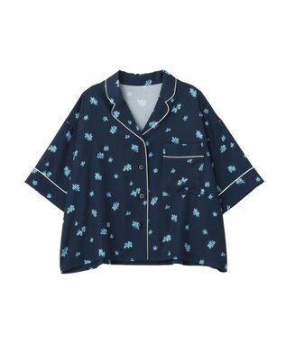 CRAFT STANDARD BOUTIQUE ボタニカルプリントオープンカラーシャツ