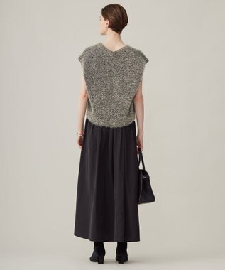 ICB 【洗える】 ルレックスファー ベスト ブラック系