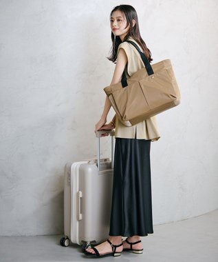 TOPKAPI 【Breath TOPKAPI】Train 防水ポリエステル ビッグ トートバッグ / 8ポケット/ キャリー対応 ブラウン