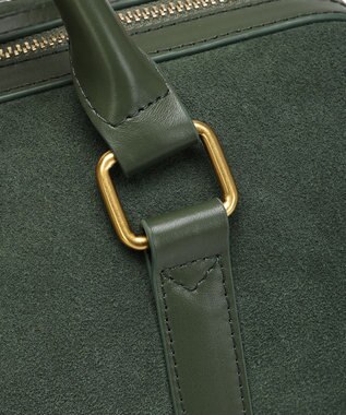 style code 【VerdeVari/ヴェルデヴァリ】スエードボストンバッグ ダークグリーン