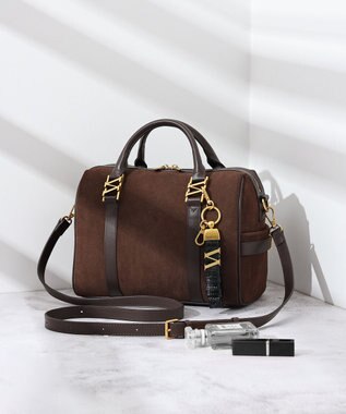 style code 【VerdeVari/ヴェルデヴァリ】スエードボストンバッグ ブラウン