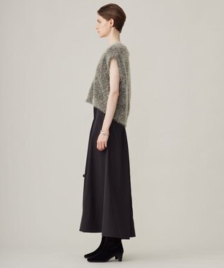 ICB 【洗える】 ルレックスファー ベスト ブラック系